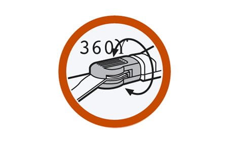 Лезвия поворачиваются на 360°